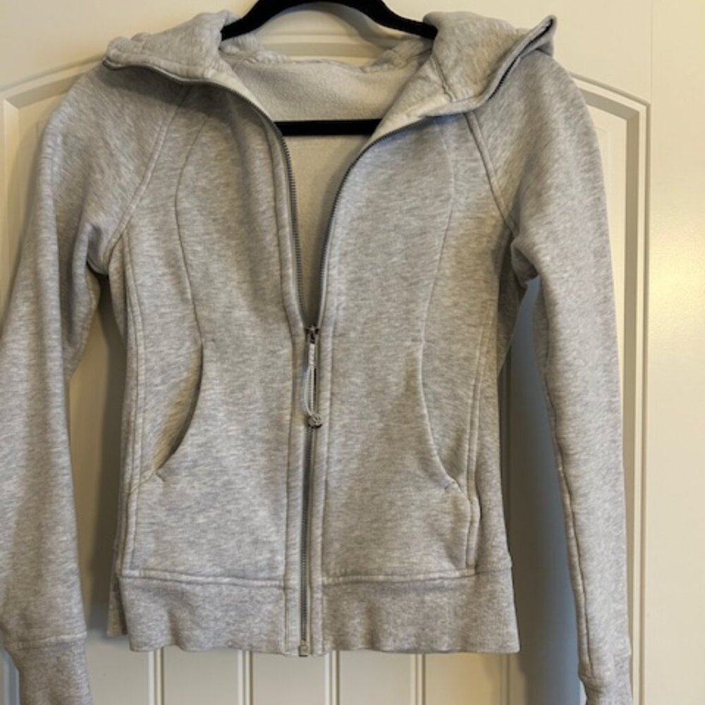 Lululemon Full-Zip Scuba Jacket Heathered Gray Size 0